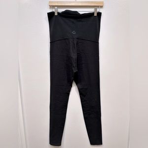 Spacedye Love the Bump Midi Maternity Legging - Black - Size Large